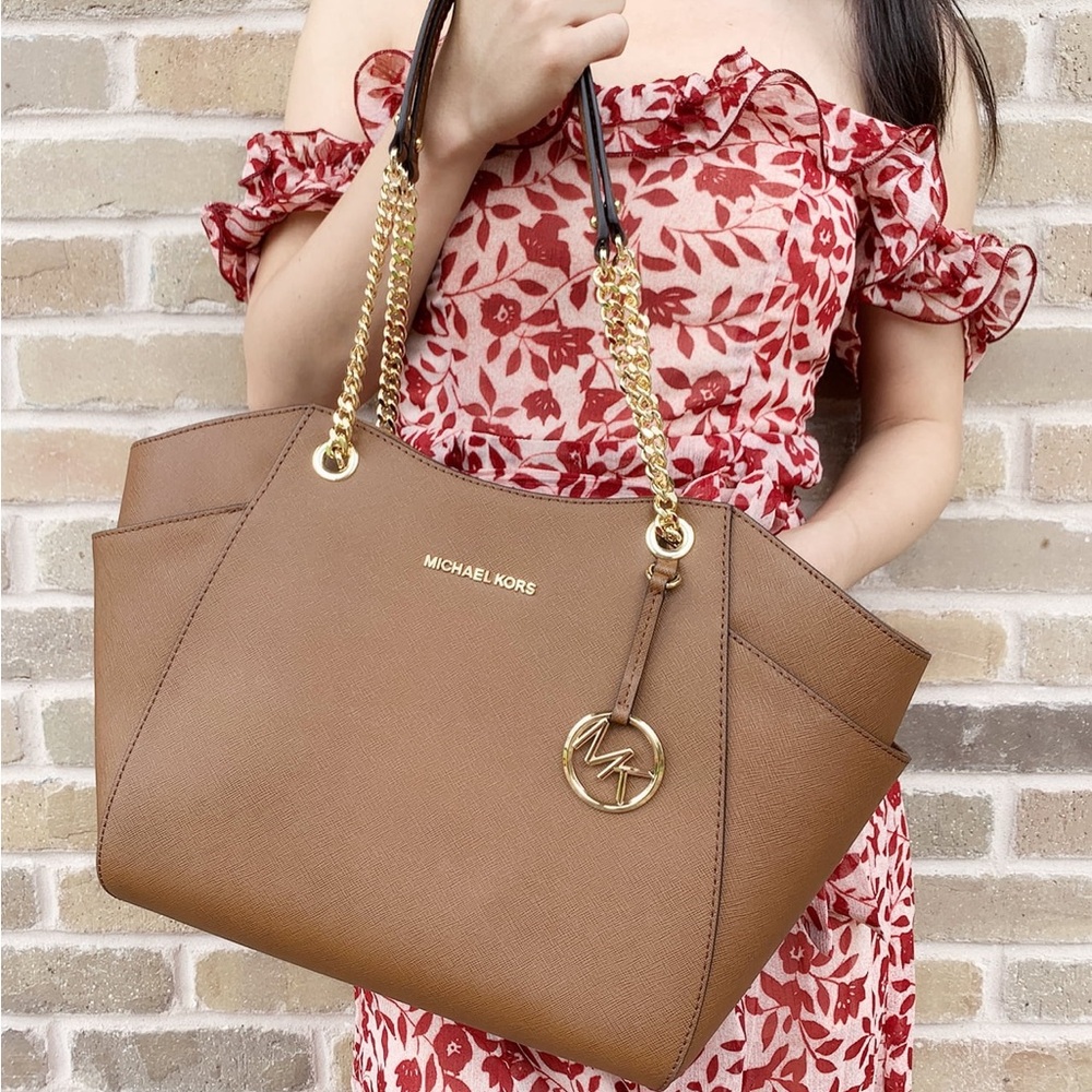 New! Michael Kors Brown Leather Tote Bag